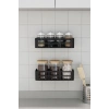 Banyo Duş Rafı 2li Yapışkanlı ve Deliksiz Duş Organizer Suya Dayanıklı Siyah Raf