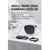 Beyaz Bluetooth Akıllı Gözlük Müzik Görüşme Kamera ve Mikrofon Özellikli