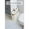 Beyaz Kapaklı WC Kağıtlıklı Çöp Kovası & Ofis Çöp Kovası 10 Lt