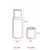 Borosilikat Cam Beyaz Başucu Sürahisi & Cam Sürahi * 600 ml