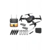 Çift Kameralı Katlanabilir Wi-Fi Drone, 720P HD Görüntü ve LED Işıklı Uzaktan Kumandalı Model