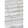 CM 14K Gold Renk Yassı Gemici Zincir Model 60 cm Kadın Kolye