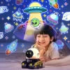 Çocuklar İçin Eğitici Eğlenceli Robot Figür Projektör Gece Lambası Uyku Arkadaşı