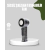 Dijital Ekranlı Şarjlı Mini Fan 100 Kademeli Hız Ayarı