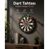 Duvara Monte Sağlam Ahşap Gövdeli Dart Tahtası Ev ve Oyun Alanları İçin 17 İnç