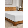 Eco Lounge Pamuk Çift Kişilik Lastikli(fitted)  Penye Çarşaf Beyaz