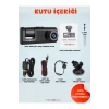 Full HD 1080p 3 Kameralı Dash Cam Ön Arka İç Kayıt Özellikli Gece Görüşlü G Sensörlü