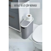 Gri Kapaklı WC Kağıtlıklı Çöp Kovası & Ofis Çöp Kovası 10 Lt
