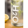 H2o Borosilikat Cam Matara Vakum Kapaklı Su Şişesi Suluk Beyaz 1000 ML