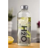 H2o Borosilikat Cam Matara Vakum Kapaklı Su Şişesi Suluk Gri 1000 ML
