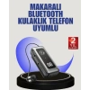 İçi Sarılabilen Kablo ve Yaka Klipsli Bluetooth Kulaklık