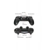 Kablosuz PS4 Oyun Kolu | Wireless Joystick Gamepad | Titreşimli DualShock Uyumlu – Siyah