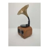 Kahverengi Nostaljik Tasarımlı Mini Bluetooth Radyo ve Hoparlör, Klasik Gramafon Görünümlü