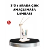 Kalemlik ve Telefon Standlı Masa Lambası – Kısılabilir LED Işık, Göz Dostu Tasarım