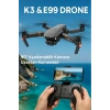 Katlanabilir HD Kameralı Drone, 500-1000 Metre Uçuş Mesafeli ve Ekstra Bataryalı