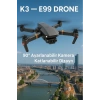 Katlanabilir HD Kameralı Drone, 500-1000 Metre Uçuş Mesafeli ve Ekstra Bataryalı