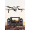 Katlanabilir Wifi FPV Kameralı Mini Drone, 720P HD Canlı Görüntü Aktarımı, Gri Renk