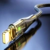 Led Işık Uçlu Sağlam İp Kablolu USB to Lightning Hızlı Şarj Kablosu