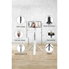 Led Işıklı Selfie Çubuğu Bluetooth Kumandalı Kablosuz Tripot Selfie Monopod Selfie Stick (Beyaz)