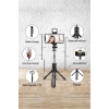Led Işıklı Selfie Çubuğu Bluetooth Kumandalı Kablosuz Tripot Selfie Monopod Selfie Stick (Pembe)