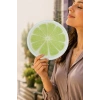 Limon Desenli Kore Yelpaze