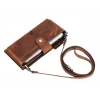 Lozan Strap 6.5 inch Uyumlu Deri Kartlıklı Kılıf G2 Kahve