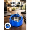 Metal Küllük ve Çakmak Seti Yuvarlak Modern Tasarım Yeni Nesil