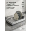 Modern Kurutmalık Tabaklık Gri Tezgah Üstü Bulaşıklık Bardaklık Standı Mutfak