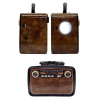 Nostalji Radyo Bluetooth Hoparlör USB-SD Kart Giriş Led Fener Işıklı Bataryalı Pilli
