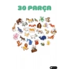 Oyuncak Manyetik Mıknatıslı 30 Parça Hayvanlar 26 Parça Sebze Meyveler Eğitici Set Magnet