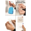 Paslanmaz Çelik Yapışkanlı Fönlü Duvar Rafı & Organizer & Banyo Duş Askısı