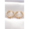 Pirinç Gold Renk Zincir Model Halka Küpe