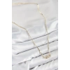 Pirinç Zirkon Taşlı Tifany Model Ezme Zincir Gold Renk Kadın Kolye