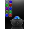 Projektör Yıldız Gece Lambası Disko Topu Bluetooth Bağlantılı Taşınabilir Şarjlı