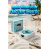 Retro Tasarımlı Bluetooth Bağlantılı Plak Çalar, 3D Ses ve Subwoofer Özellikli Beyaz Pikap
