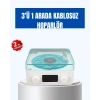 Retro Tasarımlı Gece Lambalı Bluetooth Hoparlör – Saat ve Pil Göstergeli