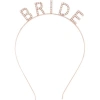 Rose Gold Bekarlığa Veda Kristal Taş Bride Tacı