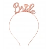Rose Gold Renkli Taşlı “Bride” Gelin Tacı
