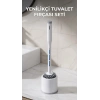 Silikon Deterjan Hazneli Esnek Tuvalet Fırçası - Banyo Temizliği İçin
