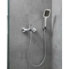 Siyah Duş Seti El Duşu Başlığı Spiral Hortum Dayanıklı Banyo Duş Aksesuarı