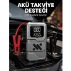 Taşınabilir Araç Akü Takviye ve Hava Kompresörü Powerbank Özellikli