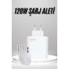 Type C Yüksek Hızlı Şarj Aleti Beyaz 120W Ultra Uzun Ömürlü