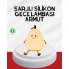 USB Şarjlı Armut Gece Lambası Dokunmatik Renk Değişimli