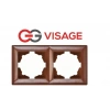 Visage Amazon Ceviz 2 Li Çerçeve - Priz ve Anahtar İçin Uyumlu Çerçeve