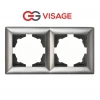 Visage Ambiance Füme 2 Li Çerçeve - Priz ve Anahtar İçin Uyumlu Çerçeve