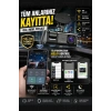 WiFi 1080p 3 Kameralı Araç İçi Kamera LCD Ekranlı Gece Görüşlü G Sensörlü Geniş Açılı