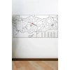 Yazılabilir Türkiye Haritası Manyetik Duvar Stickerı 110 x 56 cm