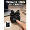 Yeni Nesil ANC Özellikli Çağrı Cevaplayan Dokunmatik Ekranlı Bluetooth Kulaklık Siyah Yeni Nesil