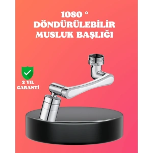 1080° Dönebilen Püskürtme Filtreli Musluk Başlığı Su Tasarruflu