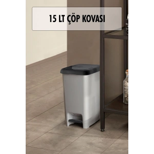 15 Litre Basmalı Çöp Kovası